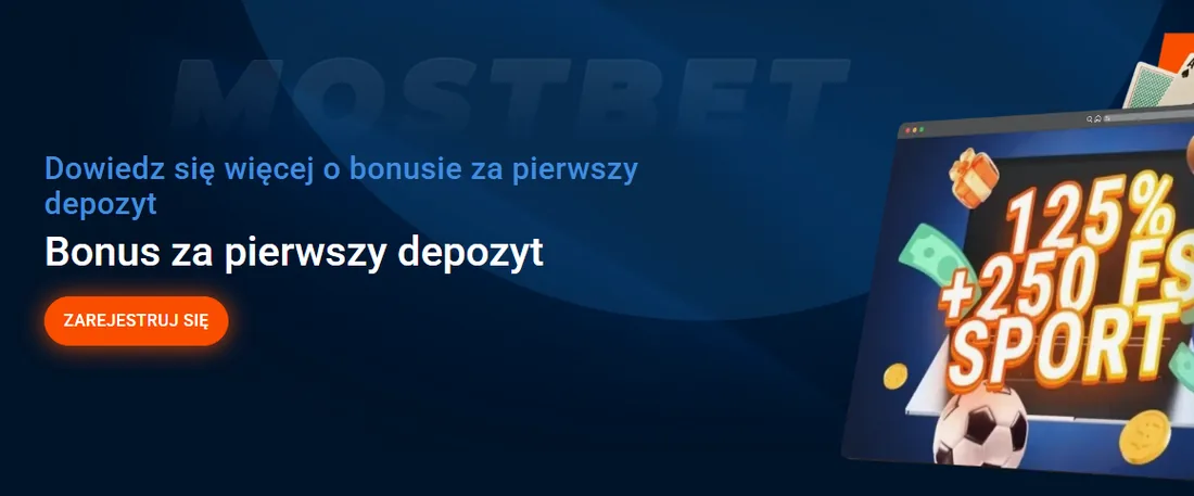 Strona polskiego przewodnika o bonusie za pierwszy depozyt w Mostbet z przyciskiem rejestracji Strona polskiego przewodnika o bonusie za pierwszy depozyt w Mostbet z przyciskiem rejestracji